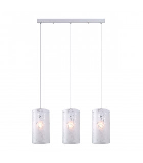Suspension moderne Rico Chrome en verre