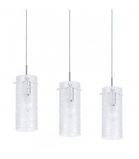 Moderna lampada a sospensione Naolin Chrome, bianca