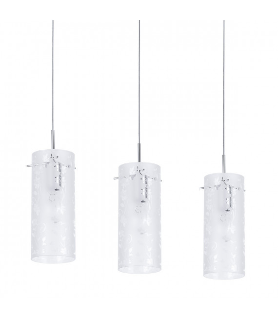 Moderna lampada a sospensione Naolin Chrome, bianca