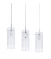 Modern suspension Max Chrome in glass and metal