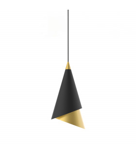 Design hanging lamp Raalto Black, gold