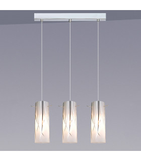 Modern suspension Kosma Chrome, glass and metal