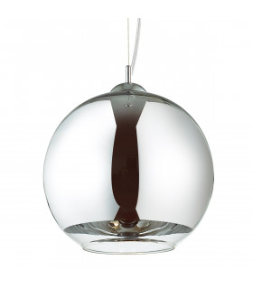 Suspension moderne Laurent Chrome 1 ampoule