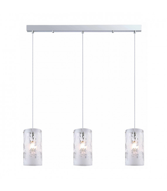 Suspension moderne Sense Chrome et tissu