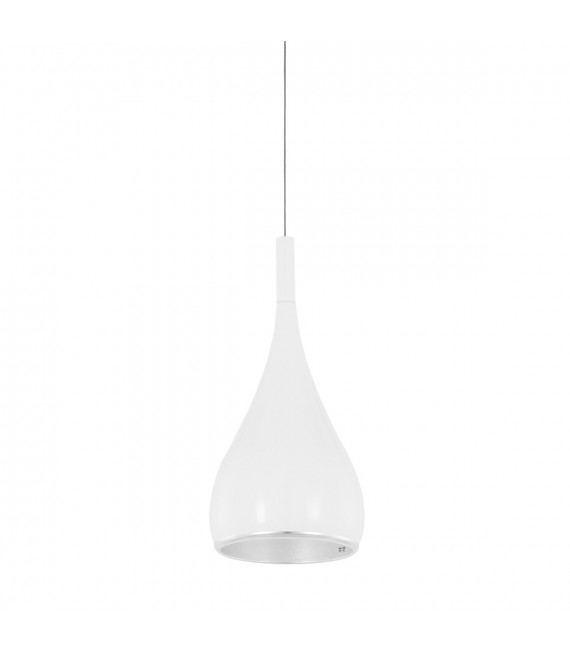 Suspension moderne Anon White Chrome, blanc