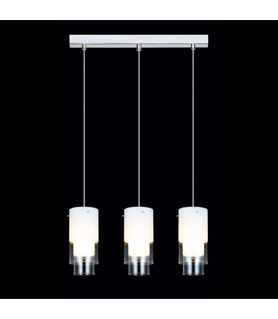 Lámpara colgante moderna Christo Chrome, blanco