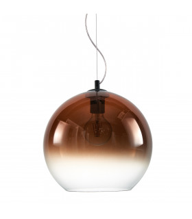 Suspension moderne Namelo Noir mat et chrome fumé