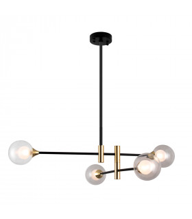 Moderne Pendelleuchte Marino Black, Messing