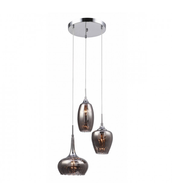 Moderne Pendelleuchte Marano Chrome, geräuchert