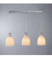 Suspension moderne Leonardo Chrome 3 ampoules