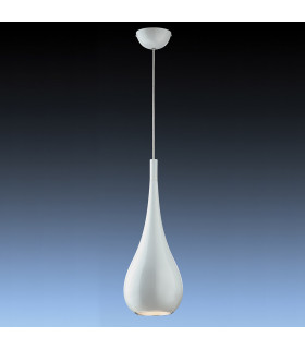 Moderna lampada a sospensione Lava White Chrome, bianca