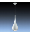 Modern hanging lamp Lava White Chrome, white