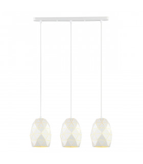 Modern pendant lamp Harley white 3 steel bulbs