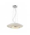 Suspension moderne Camino Chrome, blanc 3 ampoules