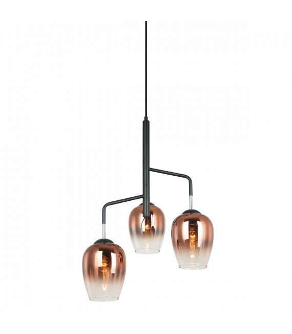Modern hanging lamp Lesla Chrome, black