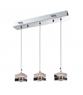 Suspension moderne Cubric Chrome 3 ampoules