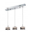Modern pendant light Cubric Chrome 3 bulbs