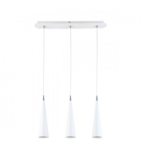 Suspension moderne Pietro WH blanc 3 ampoules