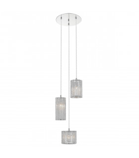 Modern hanging lamp Anabella Chrome, silver