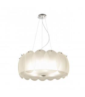 Esseo white modern pendant light 8 bulbs