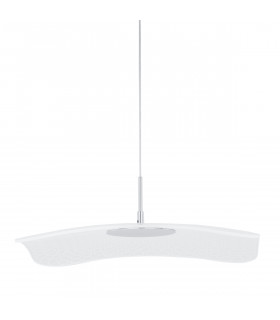 Moderne Pendelleuchte Blossom Chrome, transparent