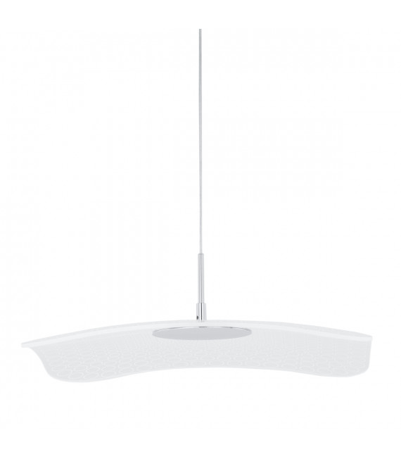 Suspension moderne Blossom Chrome, transparent