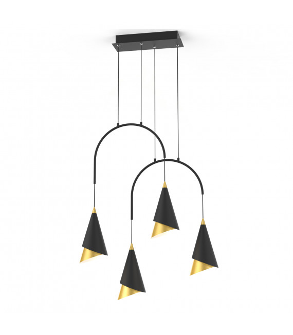 Moderne Pendelleuchte Raalto Black, Gold