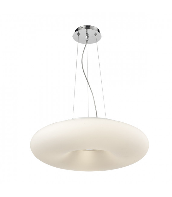 Lámpara colgante moderna Level Chrome, blanco