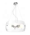 Suspension moderne Lemio Chrome 5 ampoules
