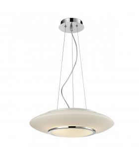 Modern pendant lamp Camino Chrome, white