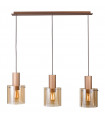 Javier modern pendant lamp Antique bronze, black 3 bulbs