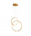 Modern pendant lamp Lozanna Antique bronze, white lampshade