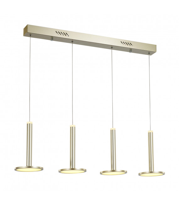 Modern pendant lamp Oliver in aluminium, acrylic lampshade