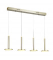 Suspension moderne Oliver en aluminium, abat jour acrylique