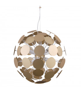 Modern pendant light Mailone White, gold 6 bulbs