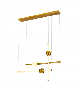Modern pendant lamp Halling Copper in steel and glass