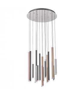 Moderne Pendelleuchte Reyna Chrome