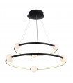 Modern hanging lamp Lozanna Black, pink, white lampshade