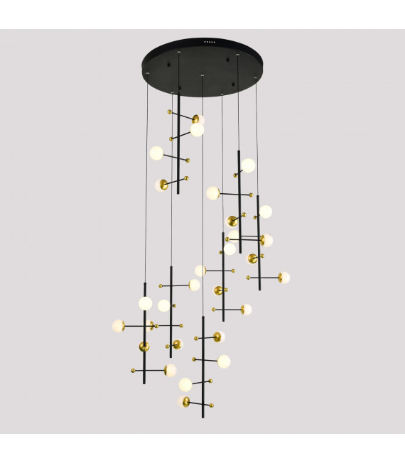 Modern pendant lamp Helmond Black, gold