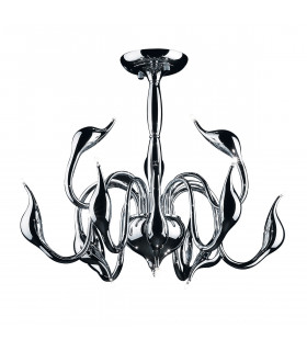 Moderne Pendelleuchte Swan Chrome
