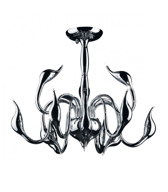 Moderna lampada a sospensione Swan Chrome