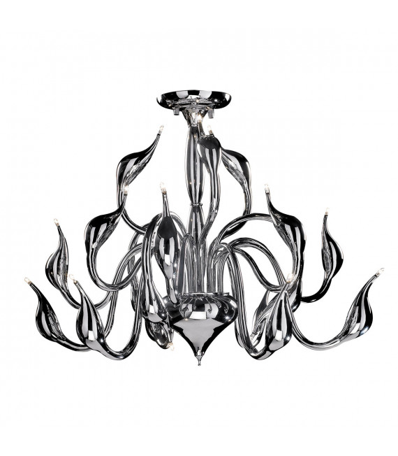 Lámpara colgante moderna Swan Chrome