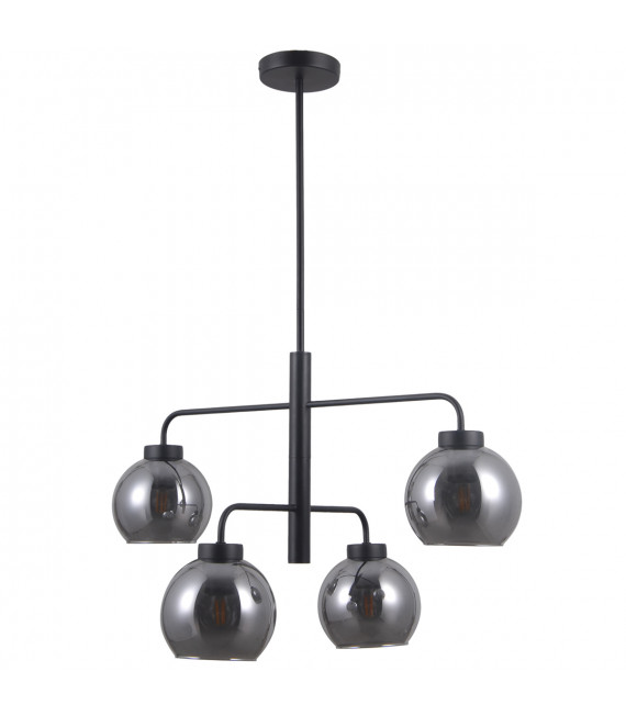 Lampada a sospensione scandinava Poggi Nero opaco
