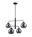 Suspension scandinave Poggi Noir mat et verre fumé