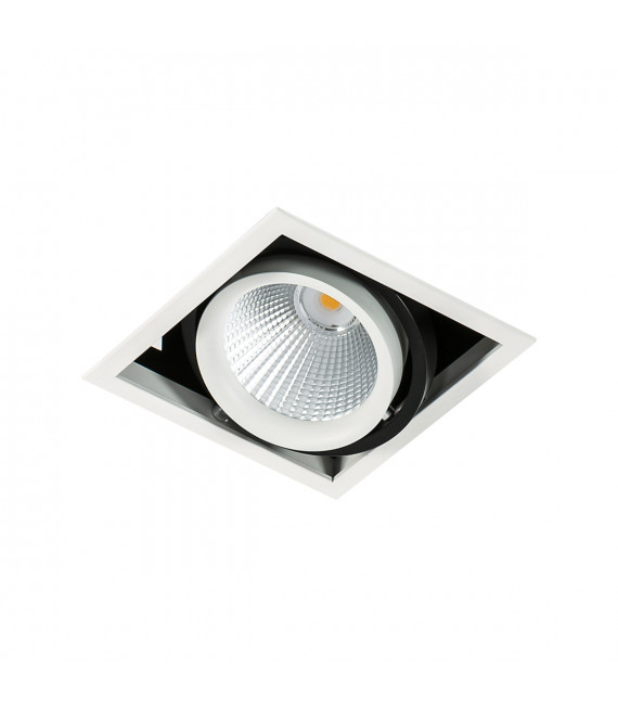 Plafoniera da incasso tecnica e moderna Vertico Single 3000K Bianco nero