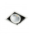 Technical and modern recessed ceiling light Vertico Single 4000K White black