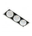 Technical and modern recessed ceiling light Vertico Triple 3000K White black