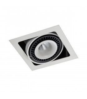 Lámpara empotrable de techo técnica y moderna Alesso Blanco mate, negro