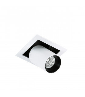 Plafonnier encastrable technique et moderne Mercanta Single 3000K Blanc noir