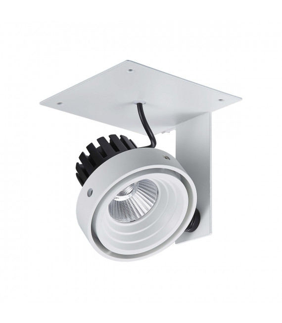 Technical and modern recessed ceiling light Patrizio Single 4000K White black